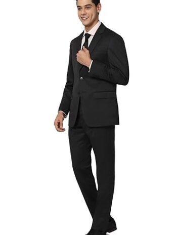 Peter England Men’s Polyester Blend Regular Business Suit Pants Set